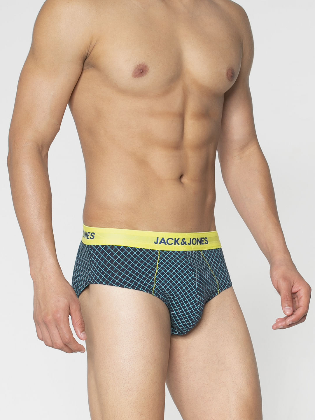 Blue Checks Print Briefs