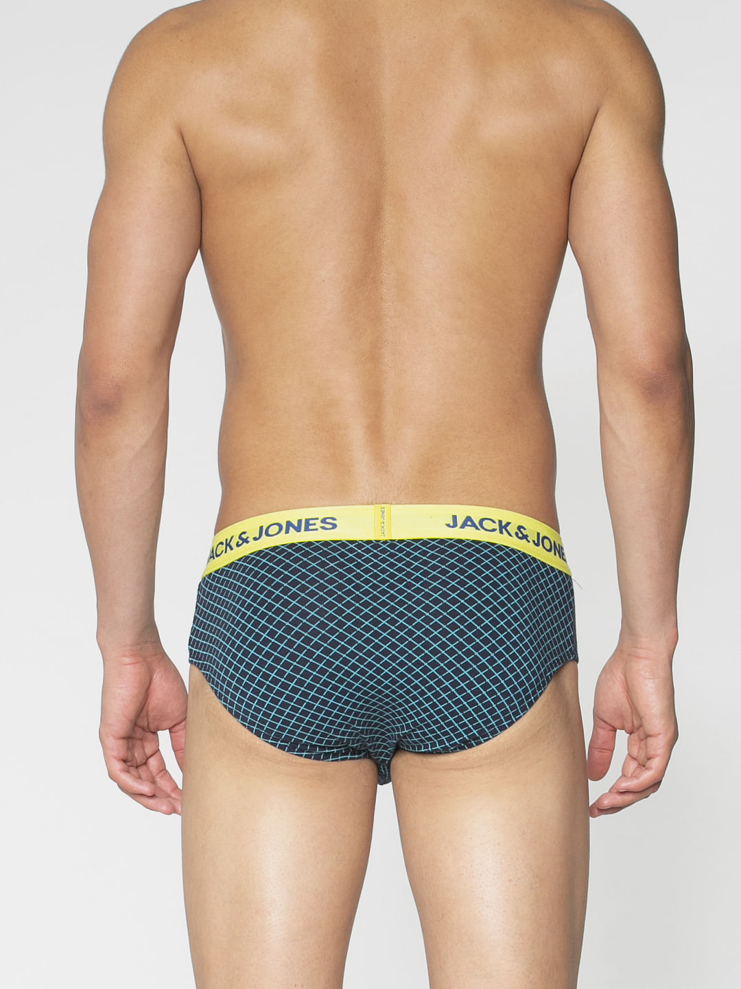 Blue Checks Print Briefs