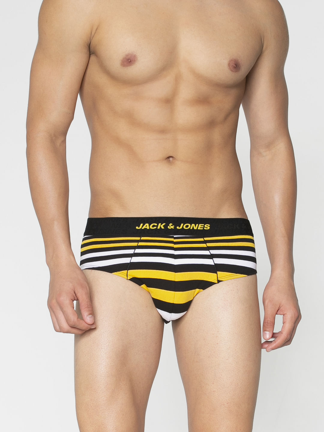 Black Striped Briefs