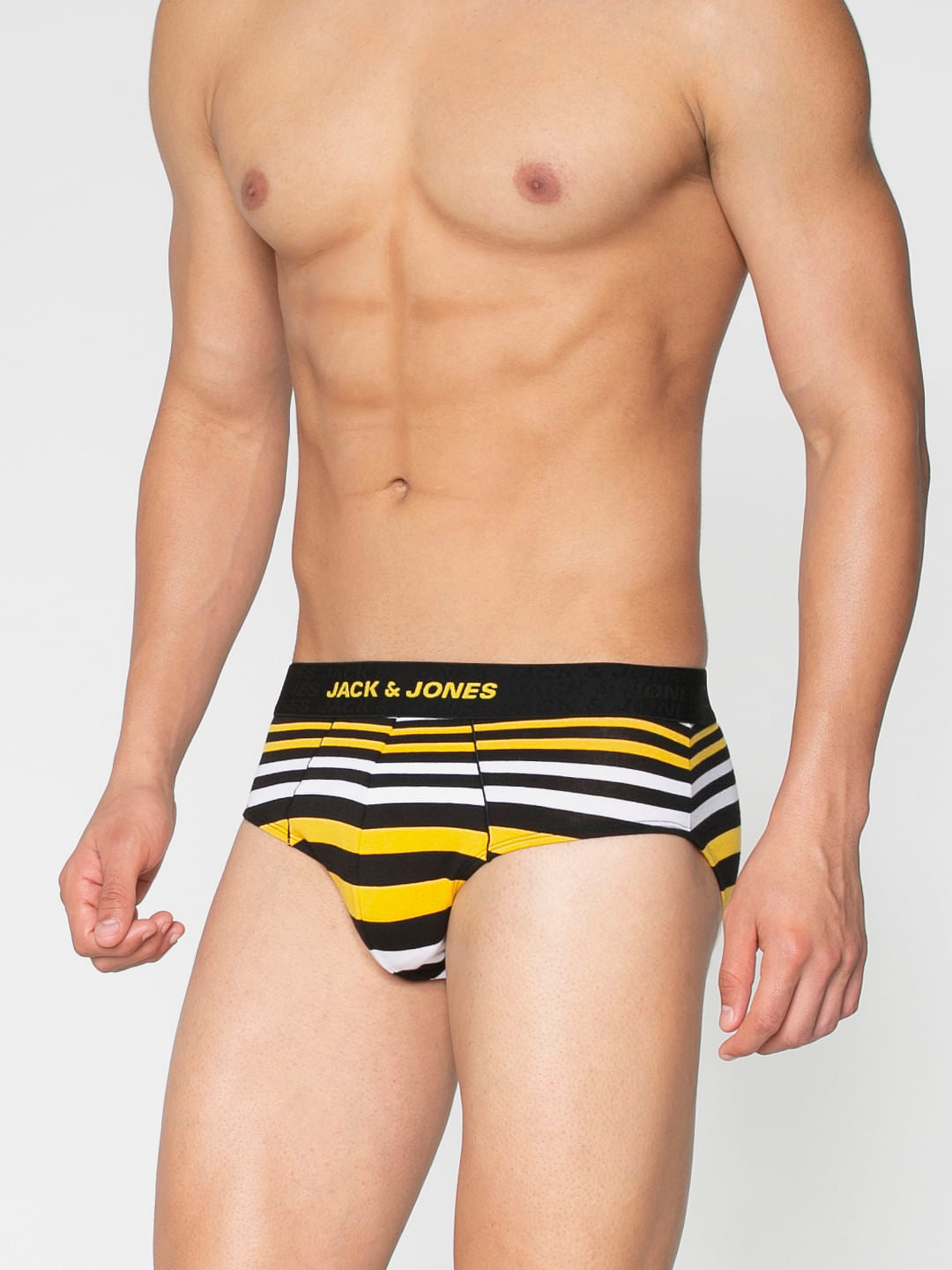 Black Striped Briefs
