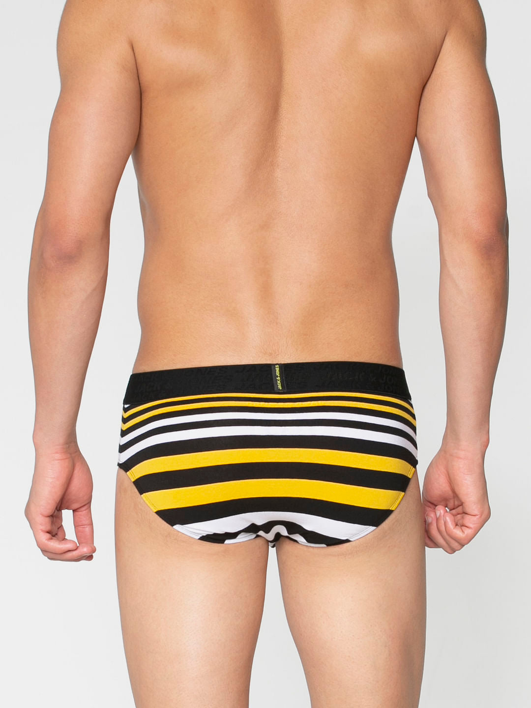 Black Striped Briefs
