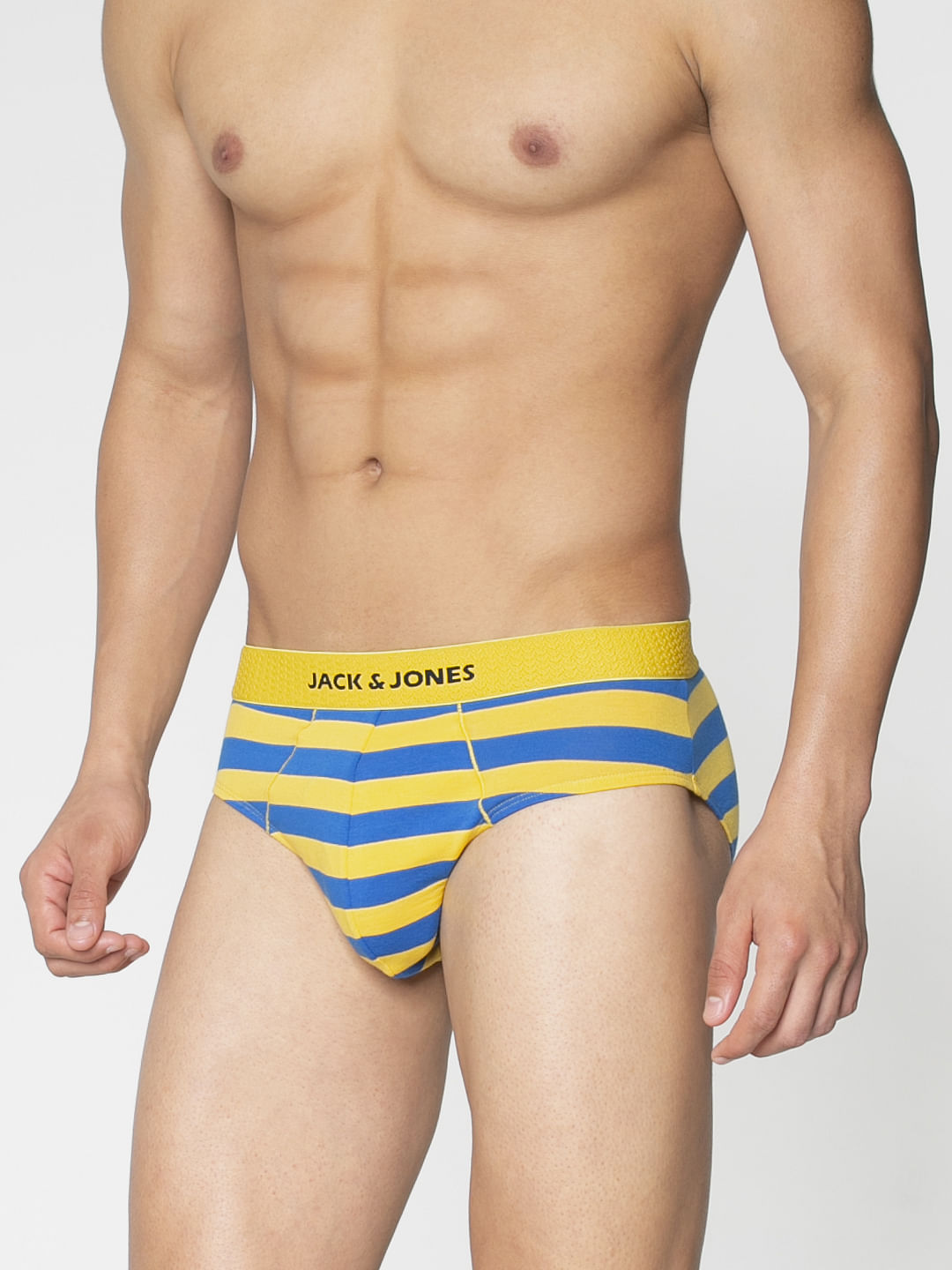 Blue And Yellow Striped Briefs