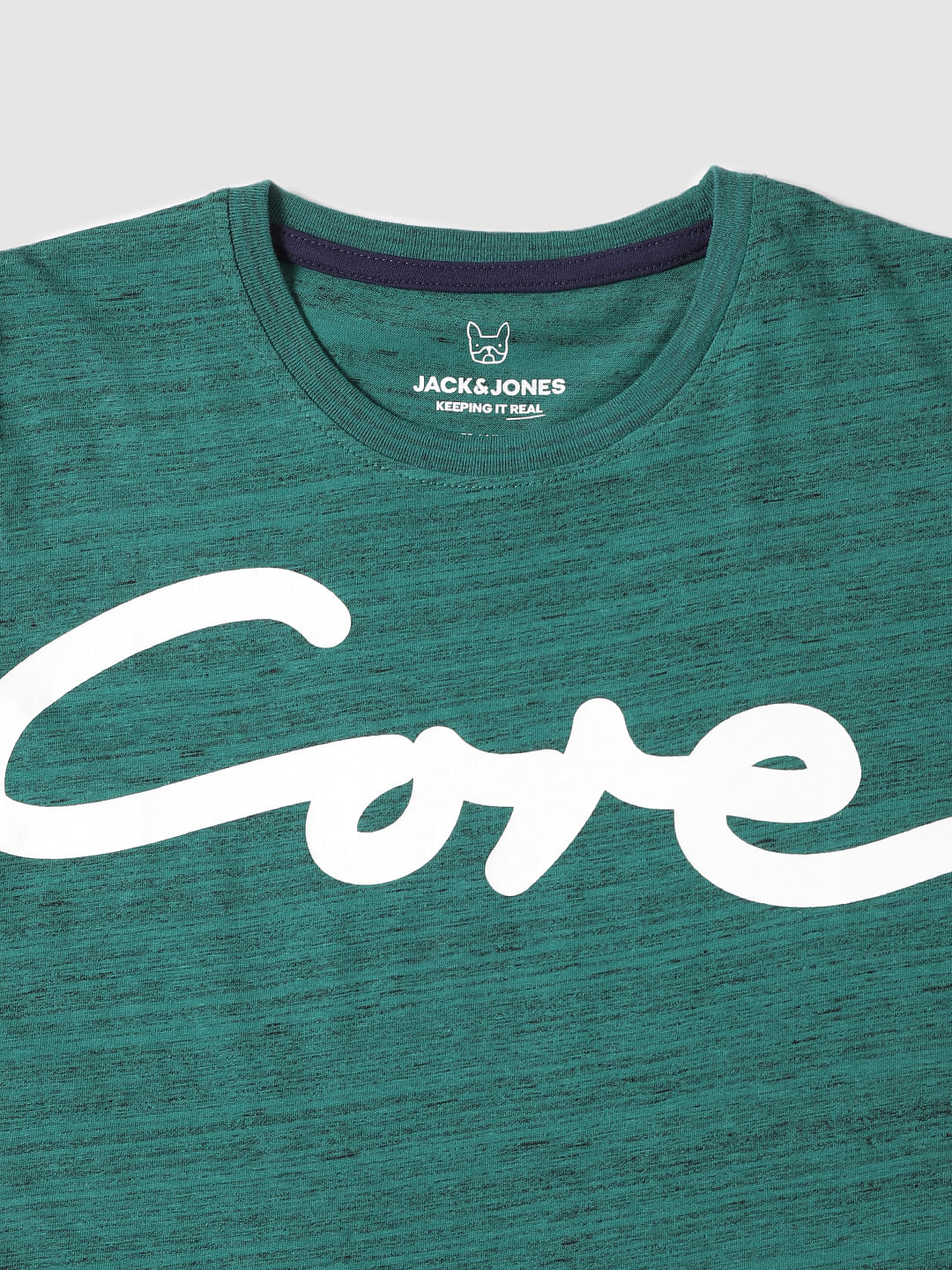 Boys Green Text Print Crew Neck T-Shirt