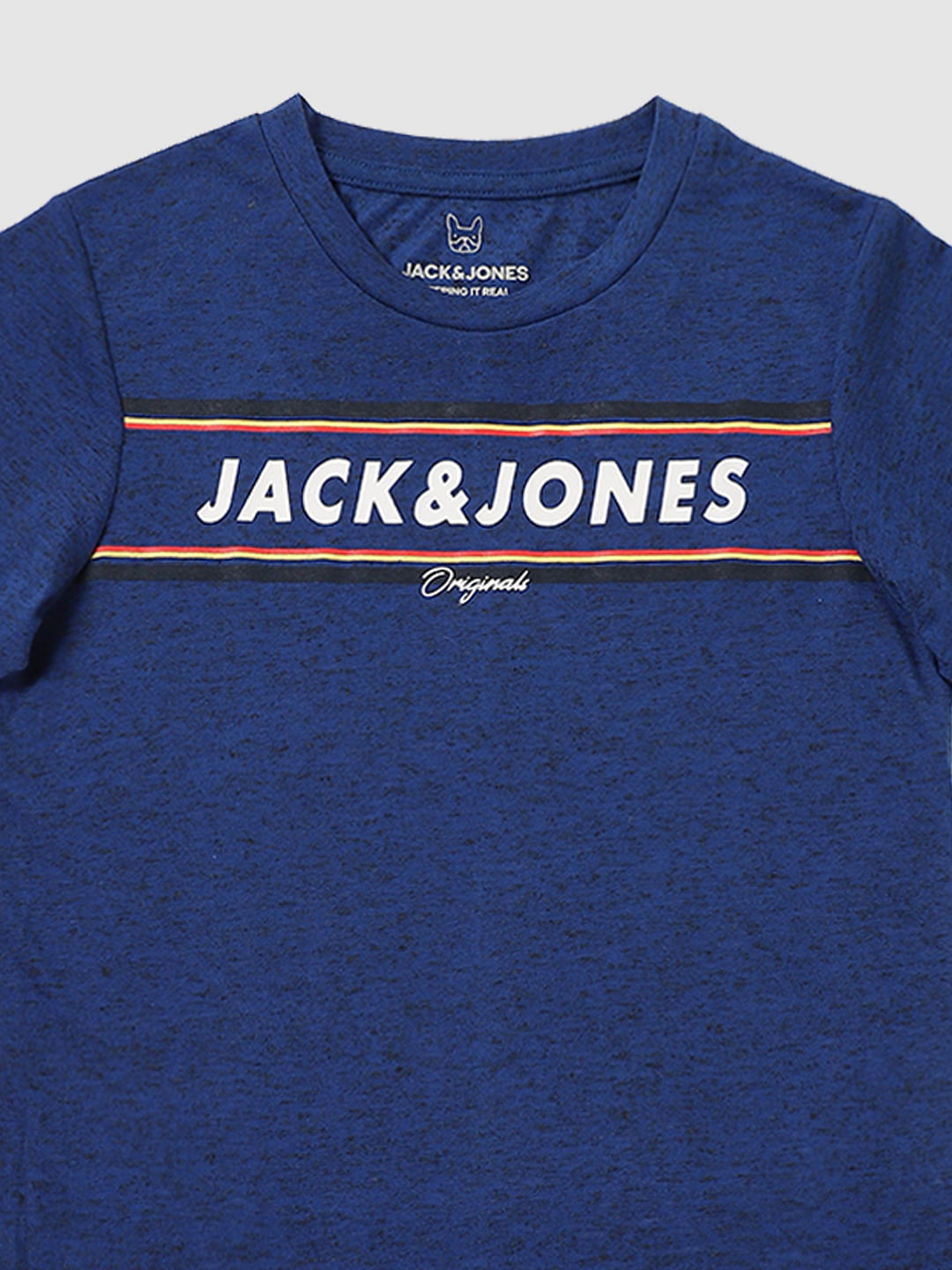 Boys Blue Logo Print Crew Neck T-shirt