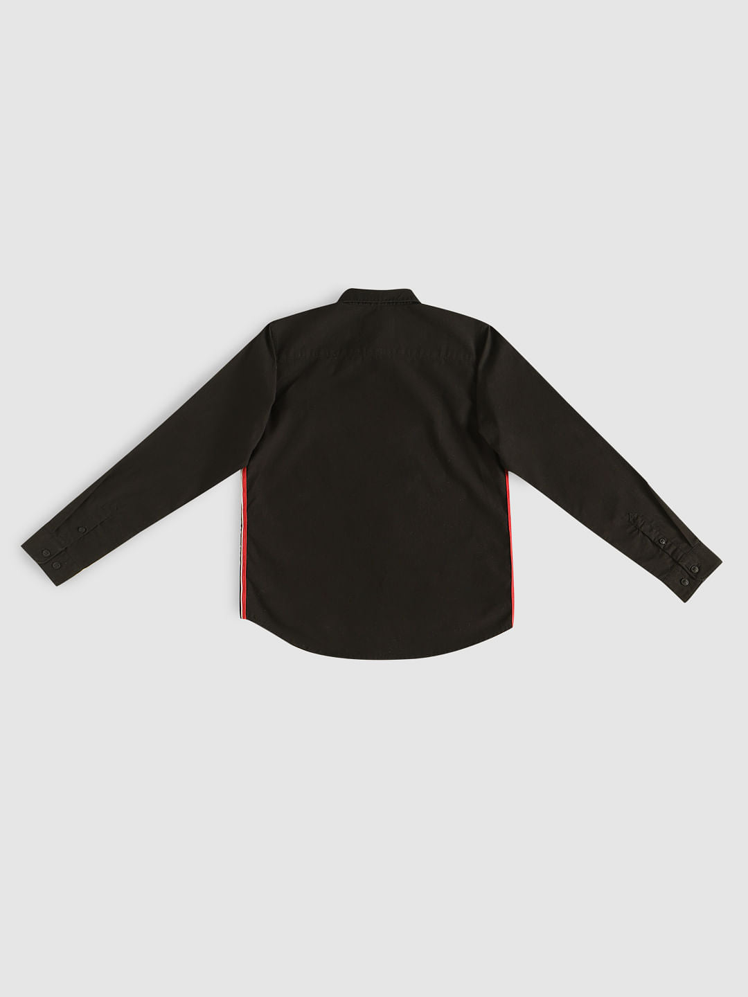 Boys Black Tape Detail Shirt