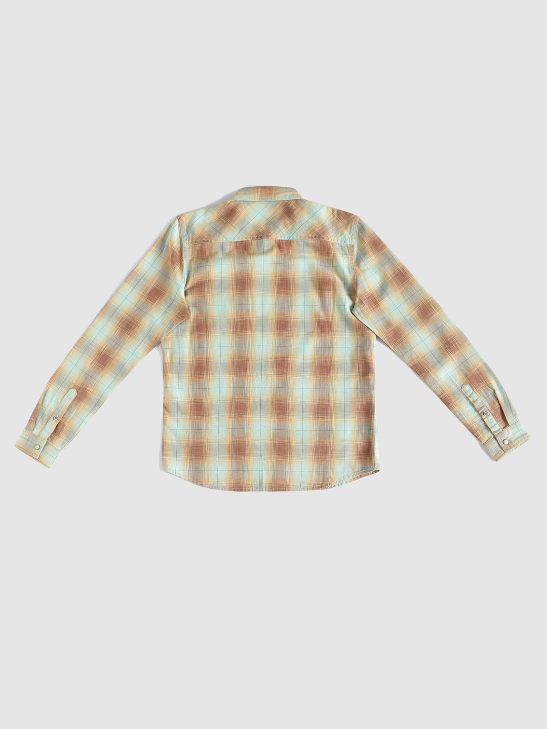 Boys Brown Check Shirt