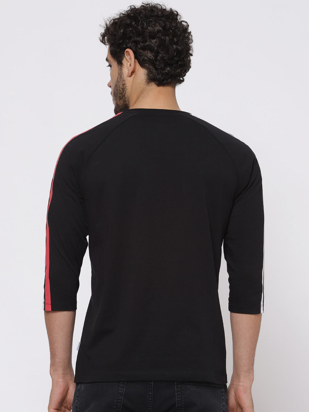 X Popeye Black Popeye Graphic Print Tape Detail Crew Neck T-Shirt
