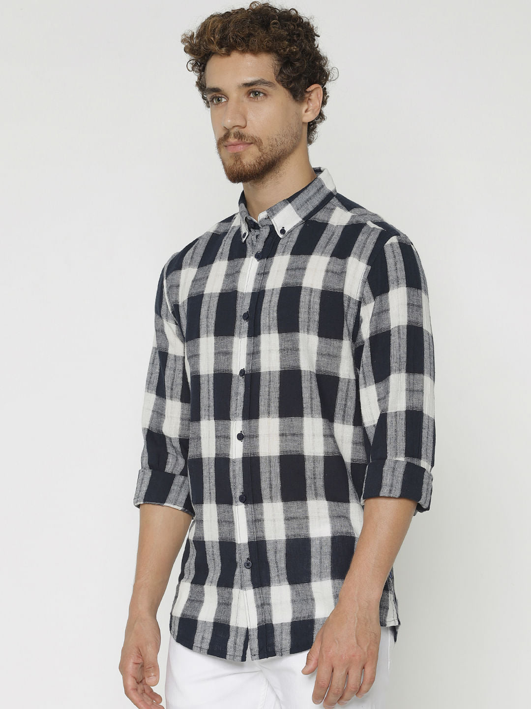 Blue Checks Full Sleeves Shirt