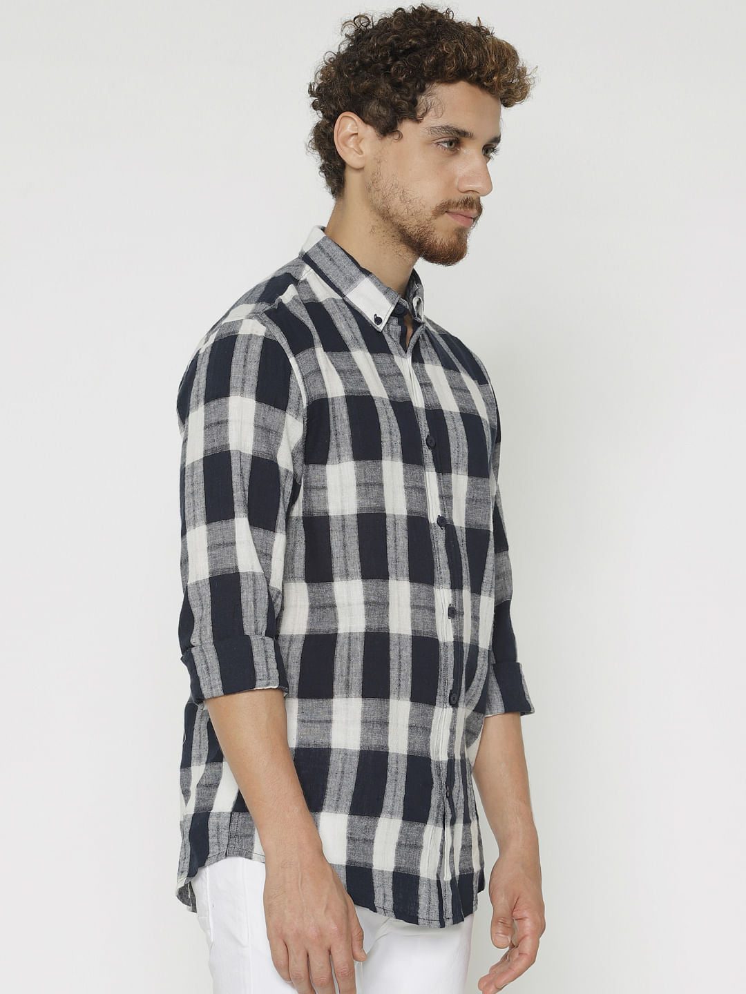 Blue Checks Full Sleeves Shirt