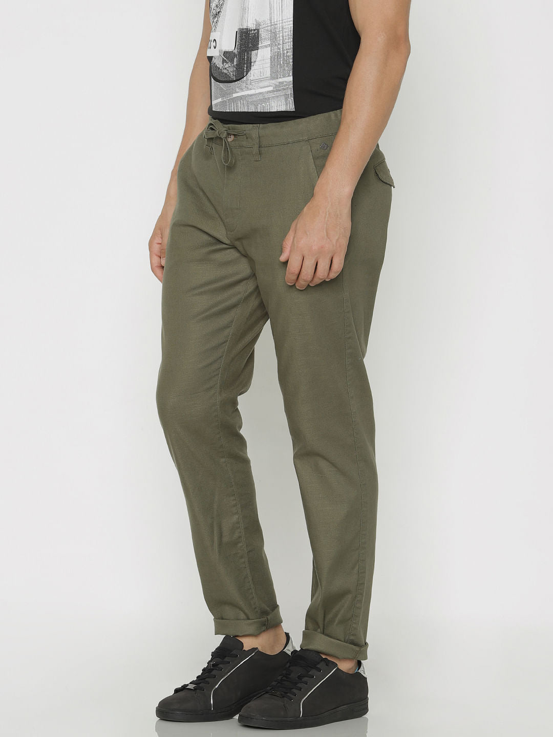 Green Slim Fit Pants