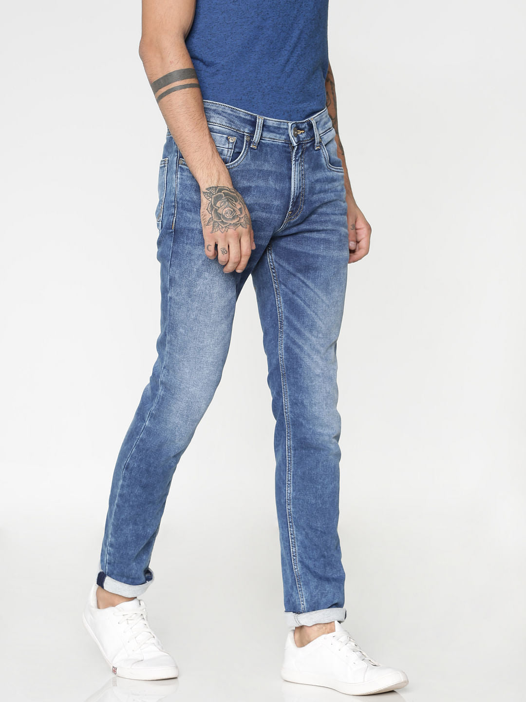 Blue Washed Ben Skinny Fit Jeans