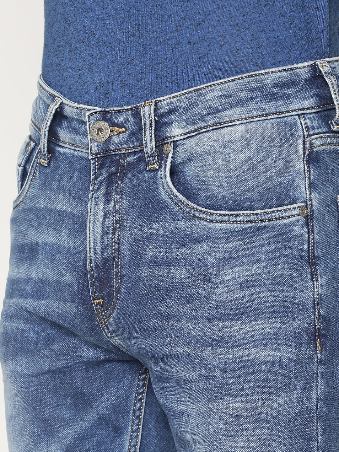 Blue Washed Ben Skinny Fit Jeans