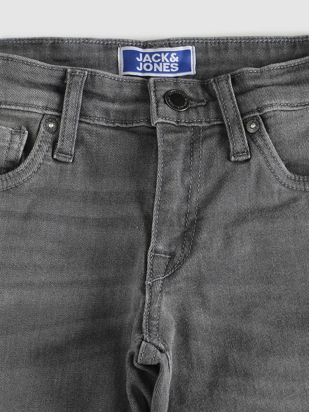 Boys Grey Mid Rise Ben Skinny Fit Jeans