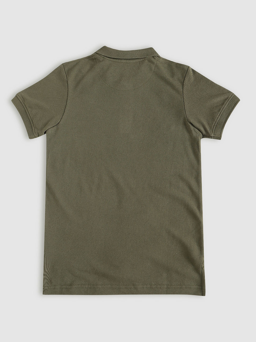 Boys Green Polo Neck T-Shirt