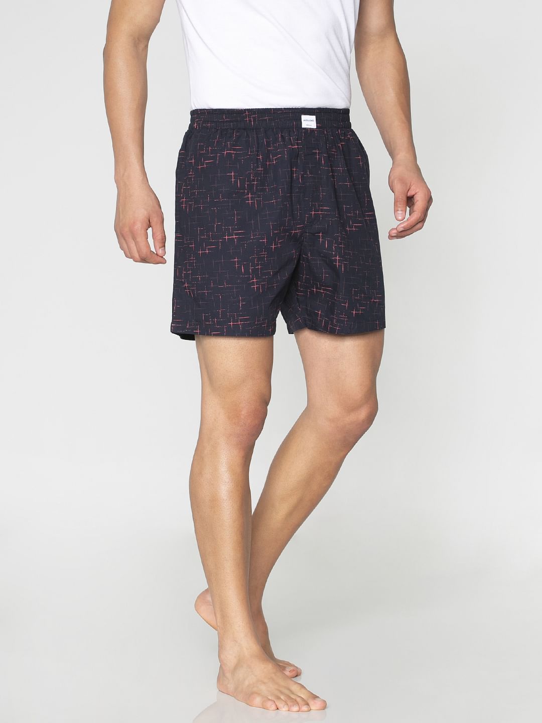 Navy Blue Printed Boxers