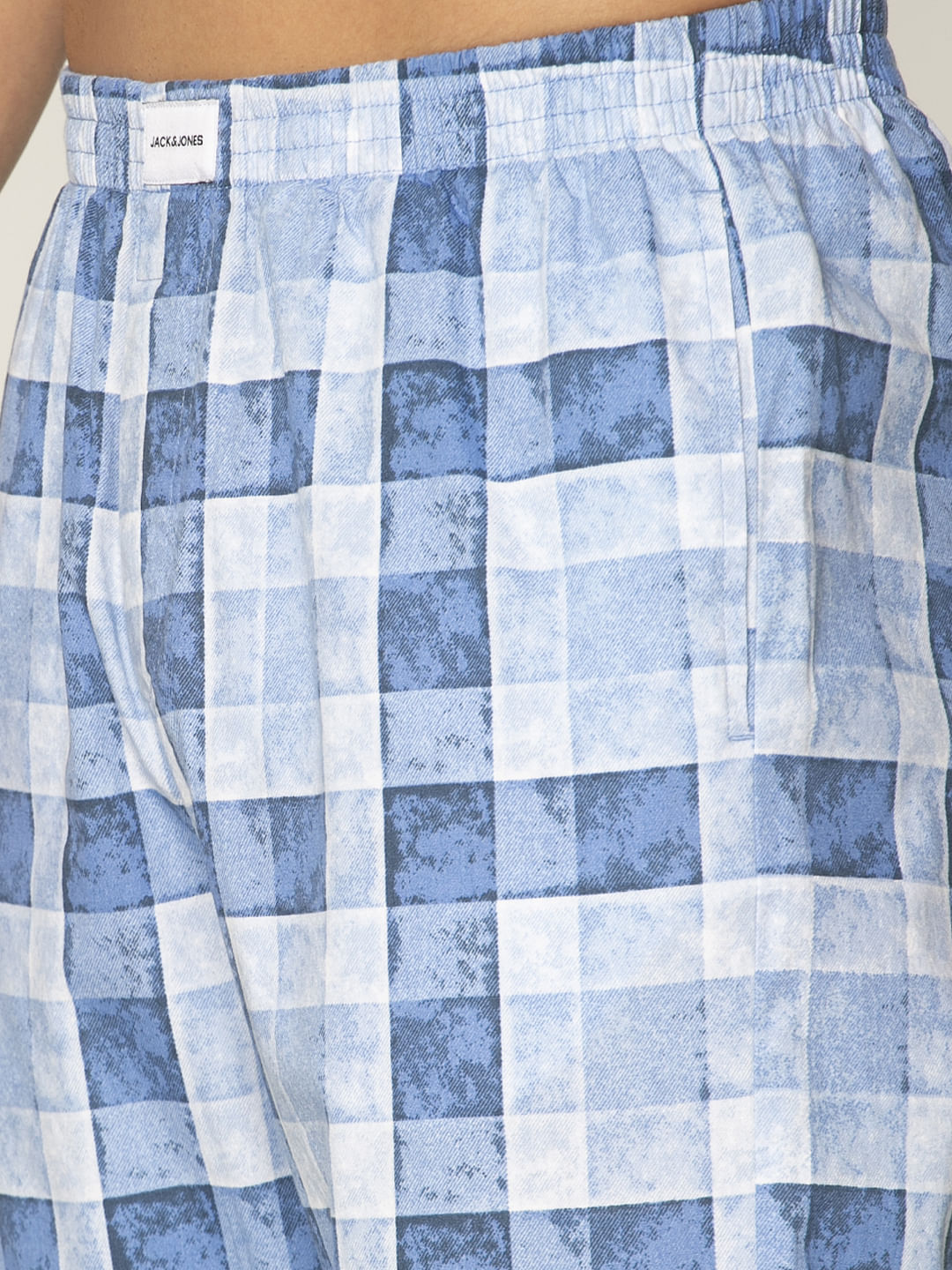 Blue Checks Print Pyjama