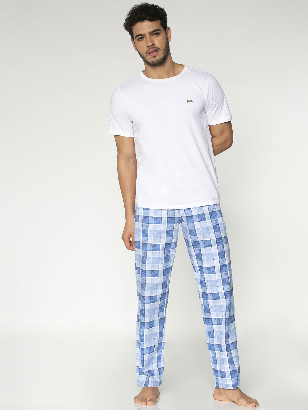 Blue Checks Print Pyjama