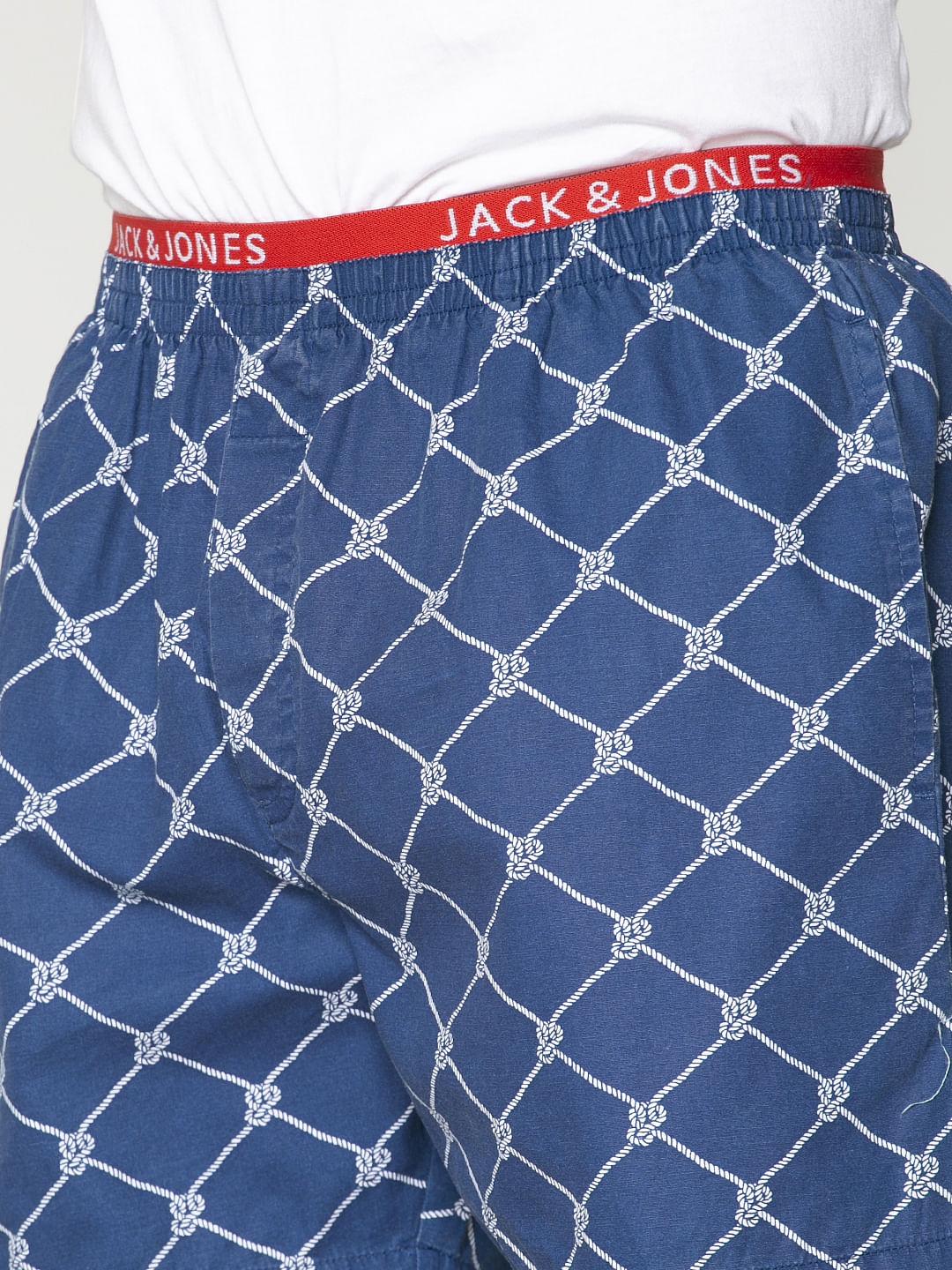 Blue All Over Knot Print Boxers