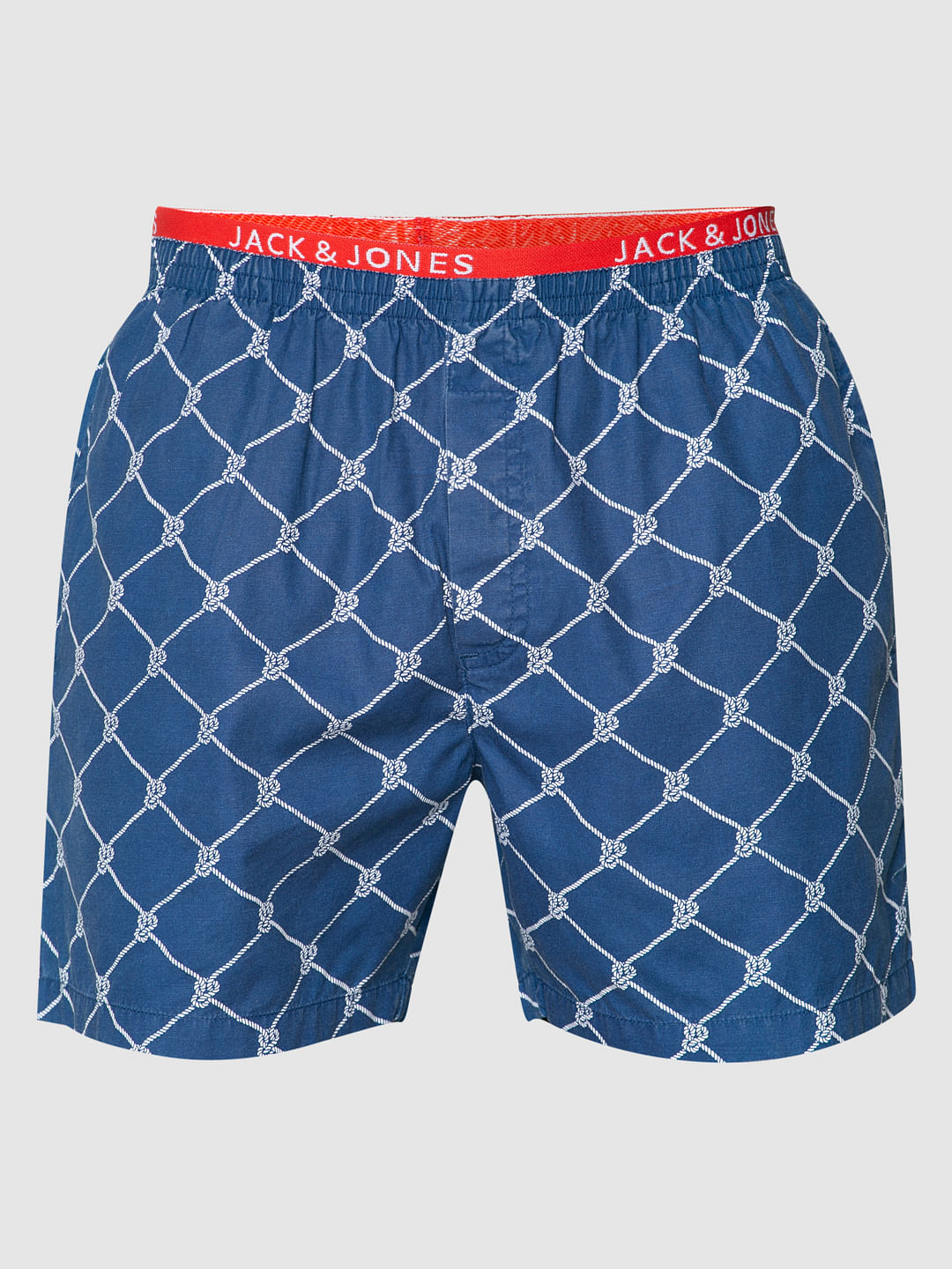 Blue All Over Knot Print Boxers