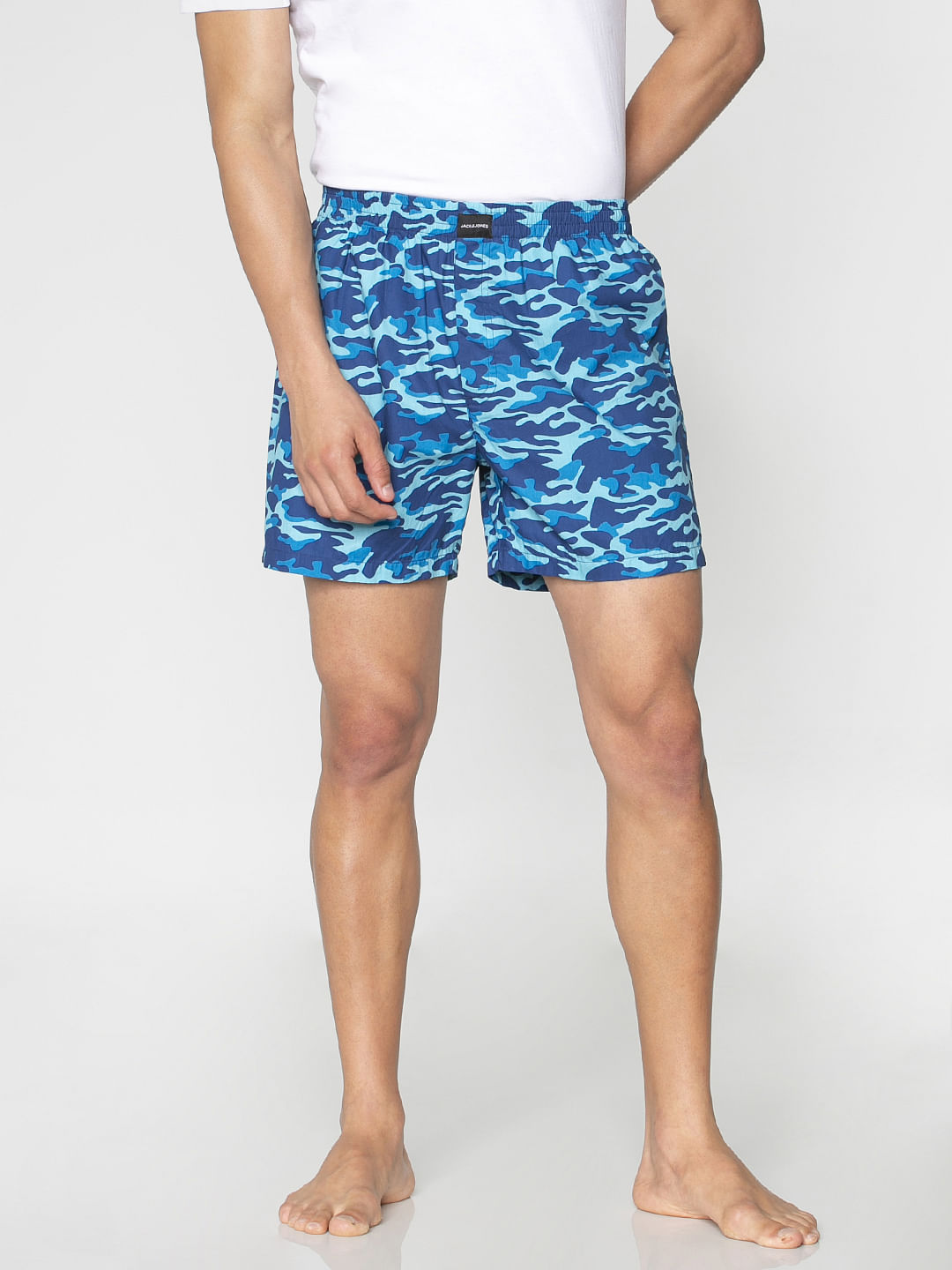 Blue Camo Print Boxers