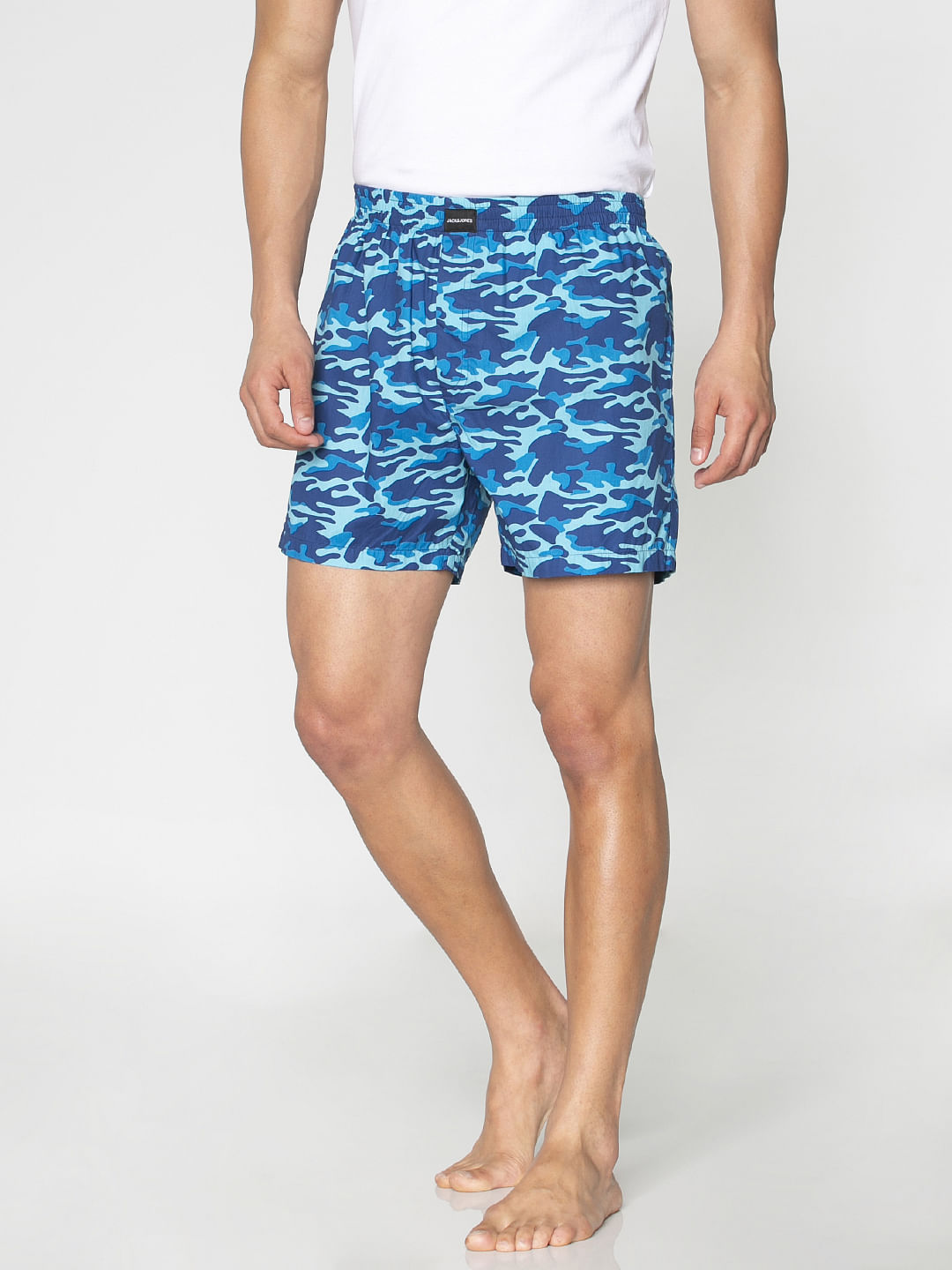 Blue Camo Print Boxers