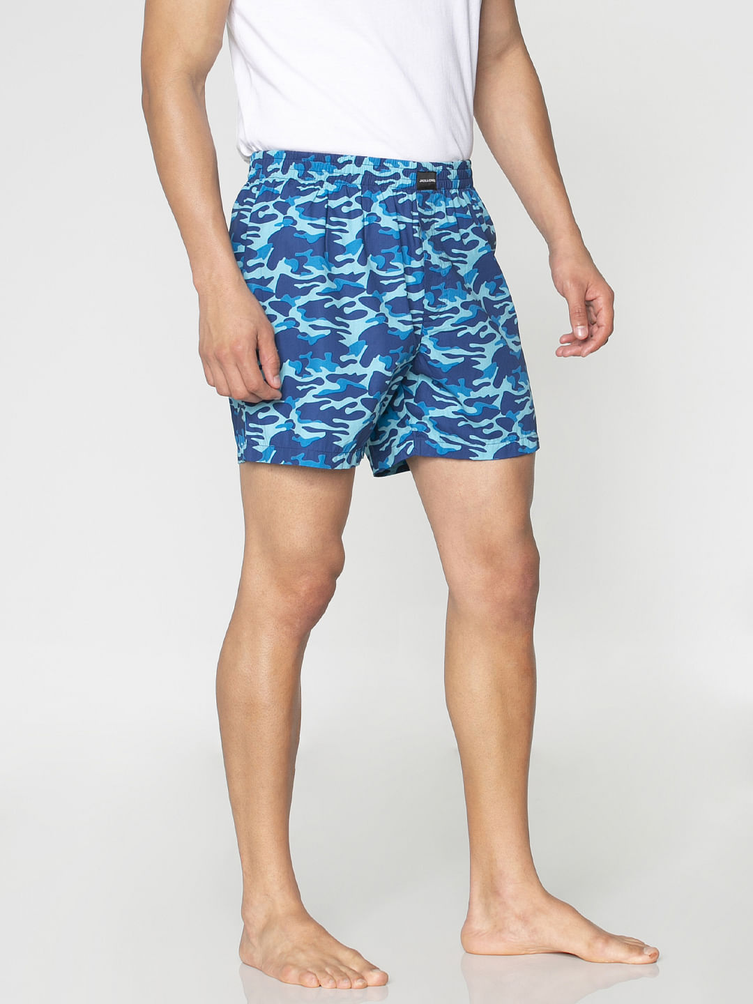 Blue Camo Print Boxers