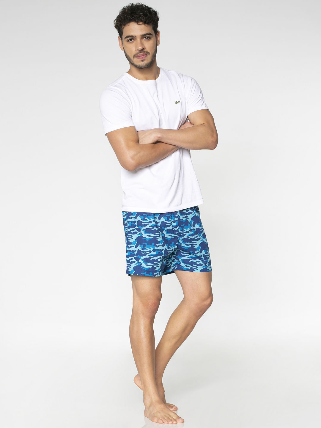 Blue Camo Print Boxers