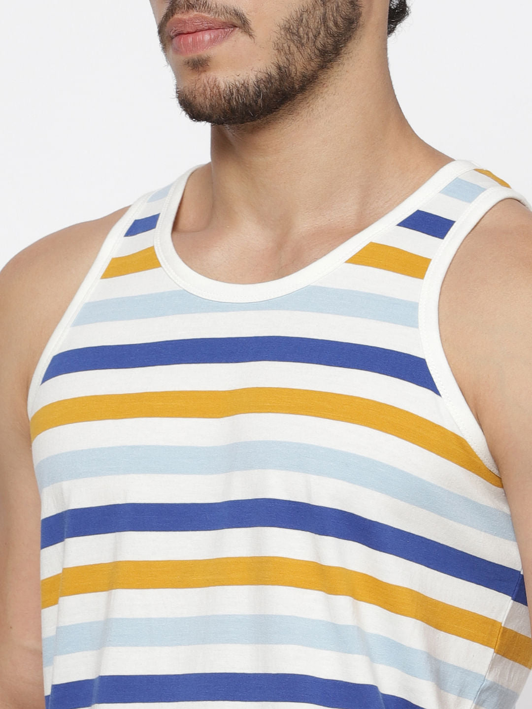 White Striped Tank Top
