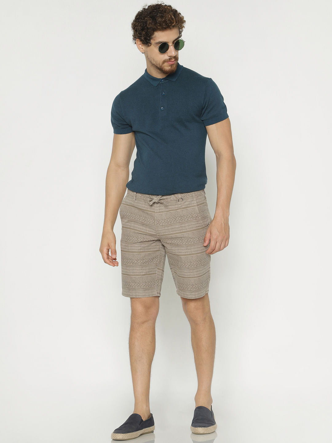Teal Polo Neck T-Shirt