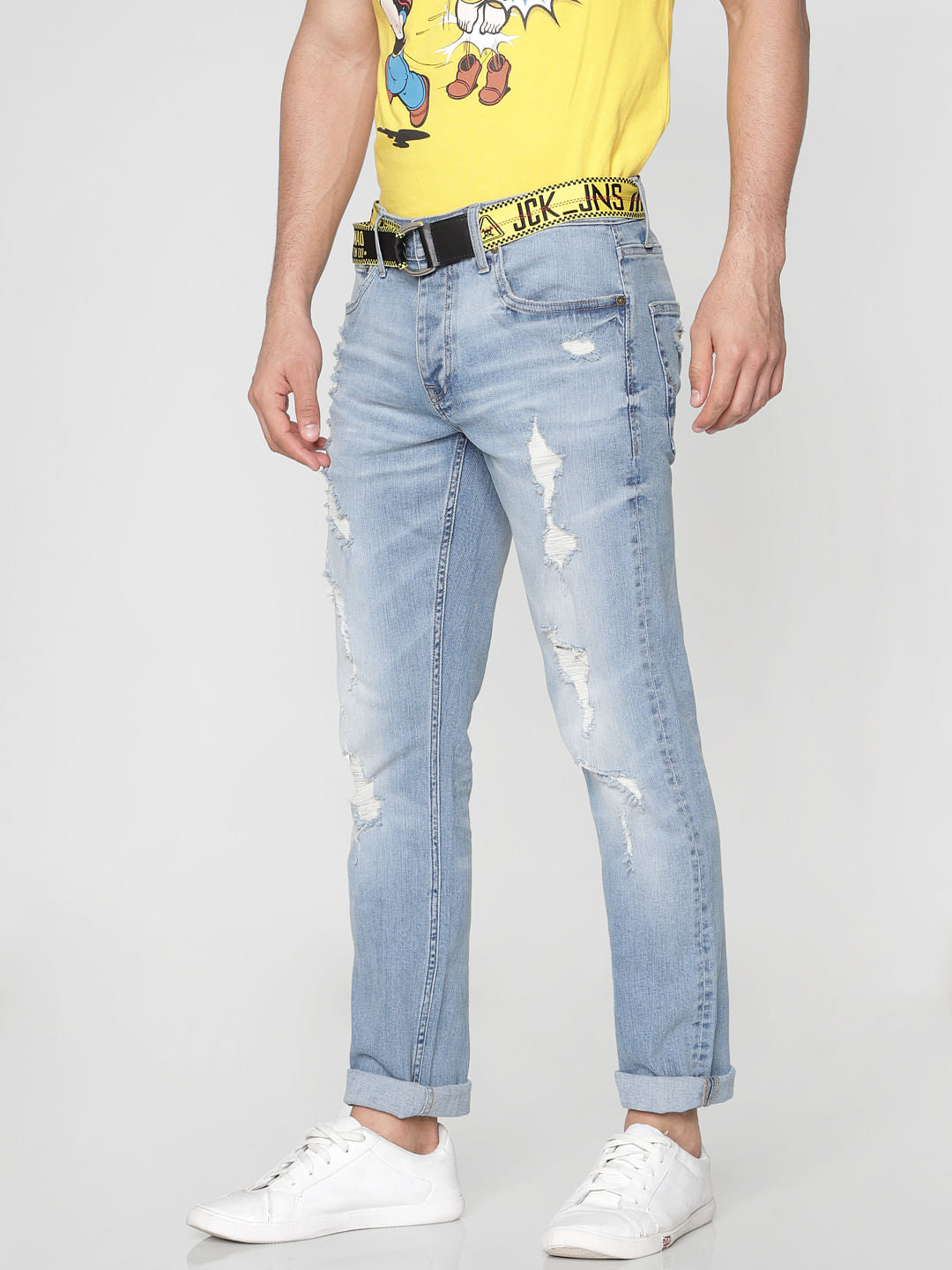 Light Blue Ripped Tim Anti Fit Jeans