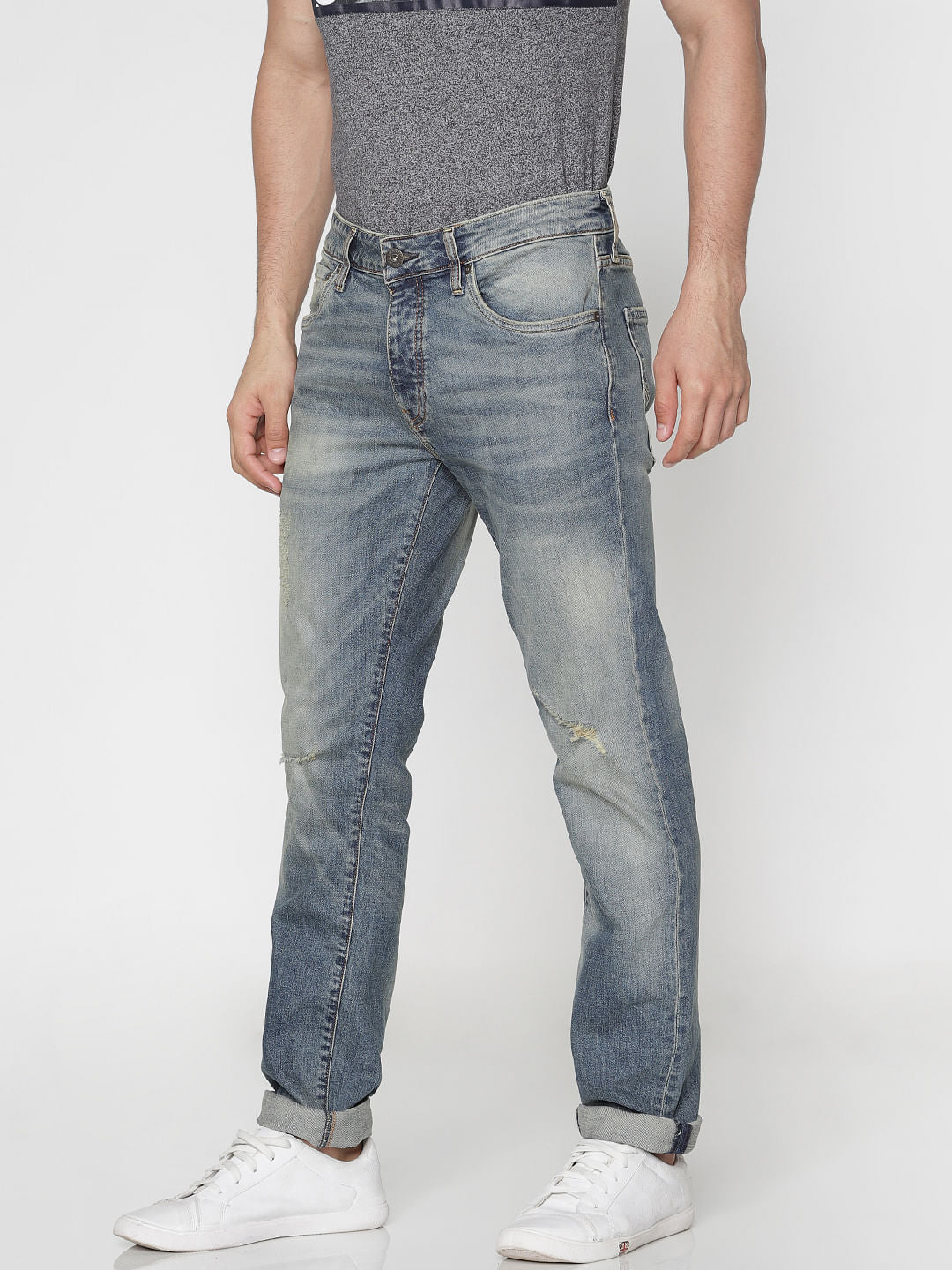 Blue Faded Tim Anti Fit Jeans