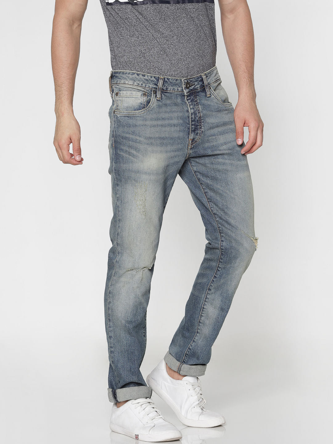Blue Faded Tim Anti Fit Jeans