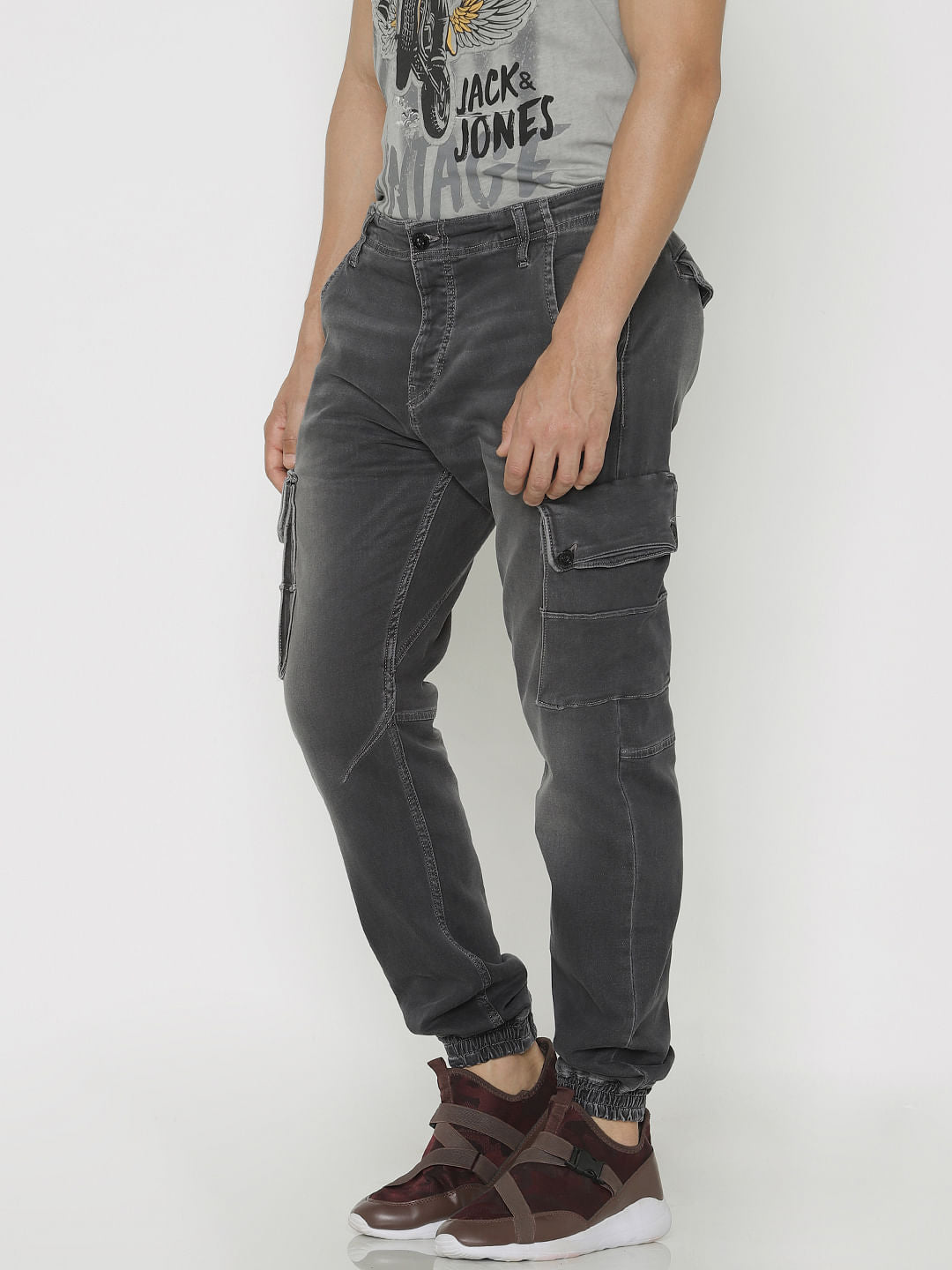 Grey Faded Erik Anti Fit Jeans