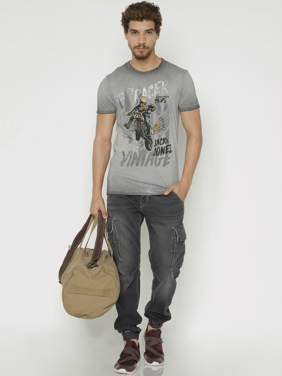 Grey Faded Erik Anti Fit Jeans