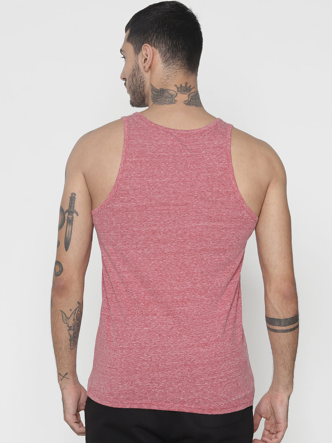 Red Logo Print Vest