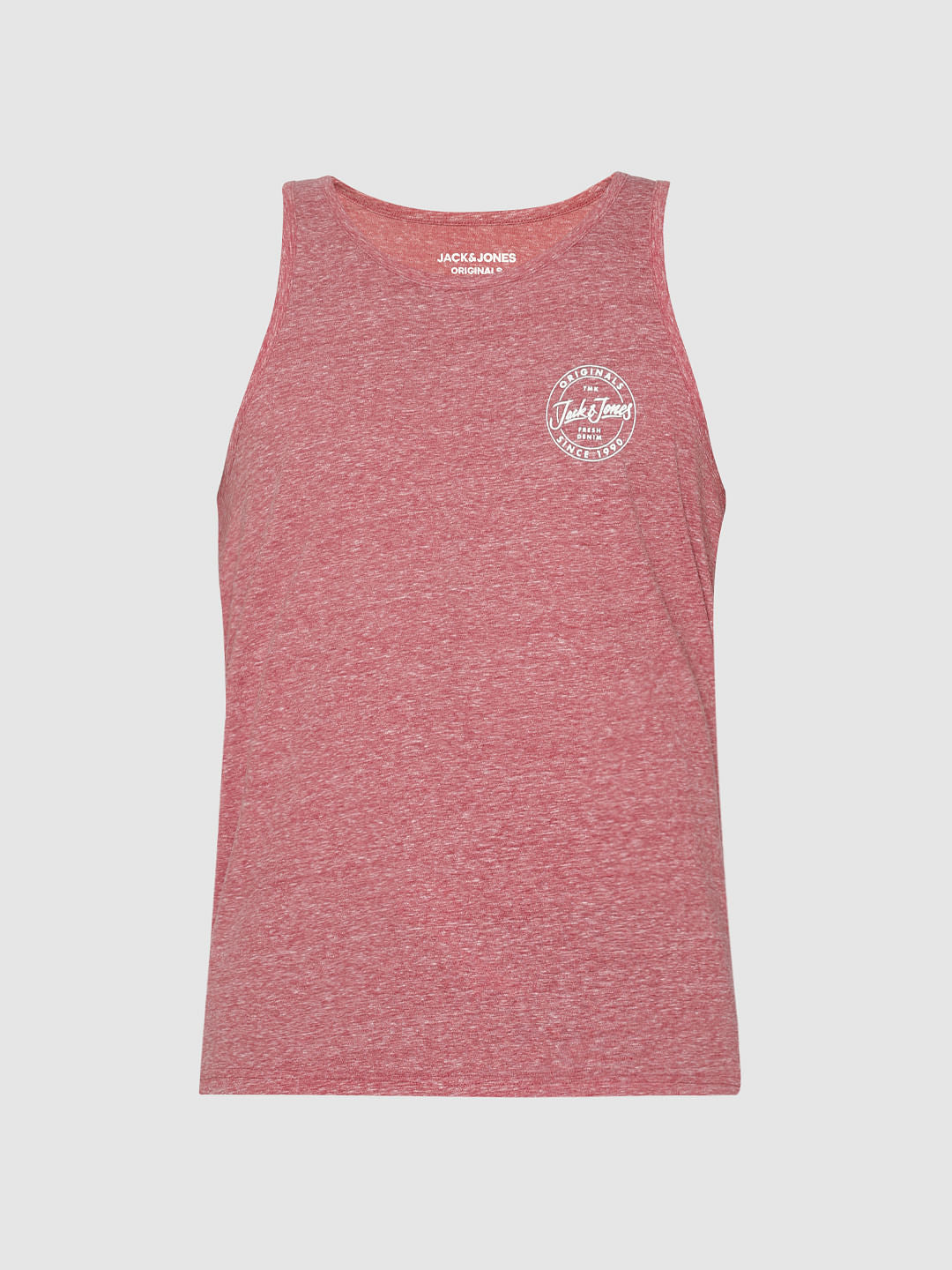 Red Logo Print Vest