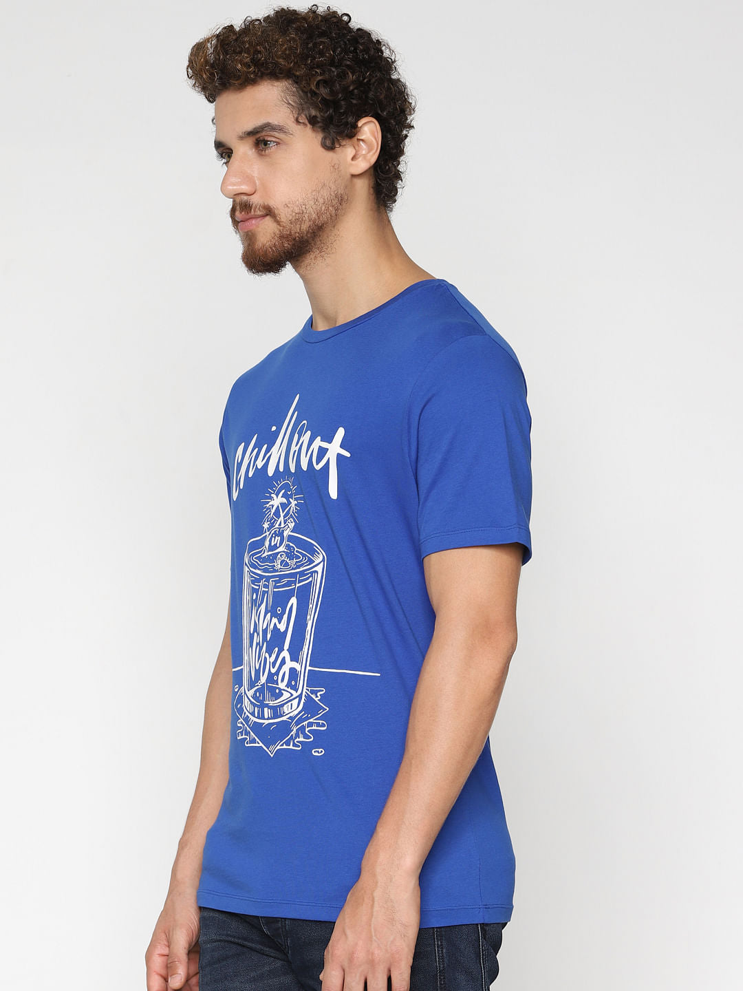 Blue Chill Out Crew Neck T-Shirt