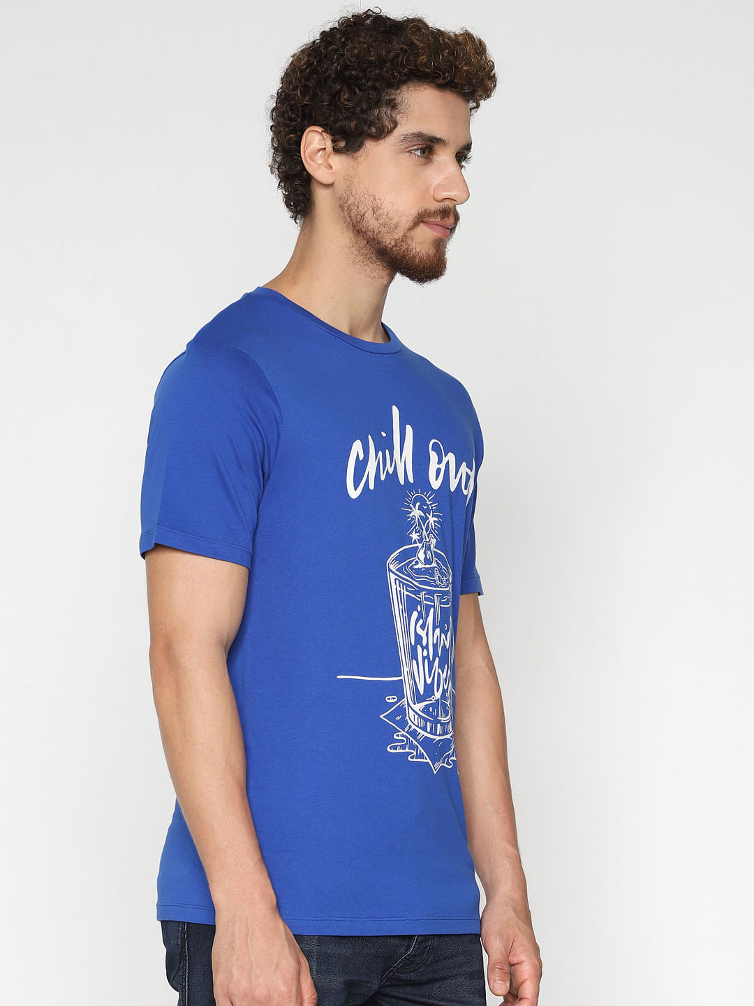 Blue Chill Out Crew Neck T-Shirt