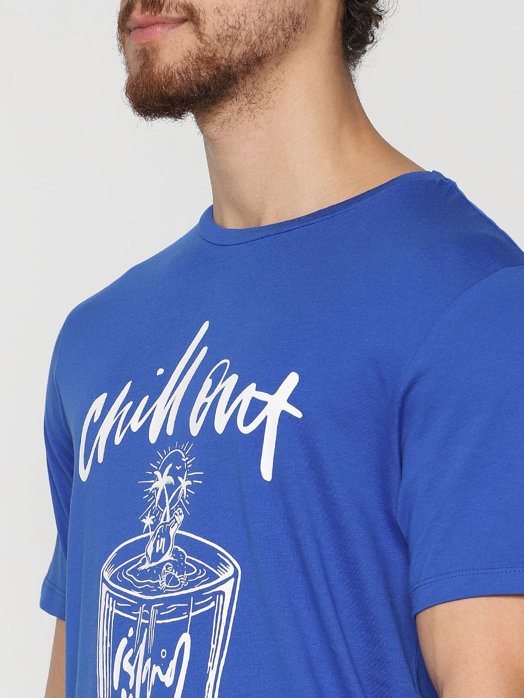Blue Chill Out Crew Neck T-Shirt