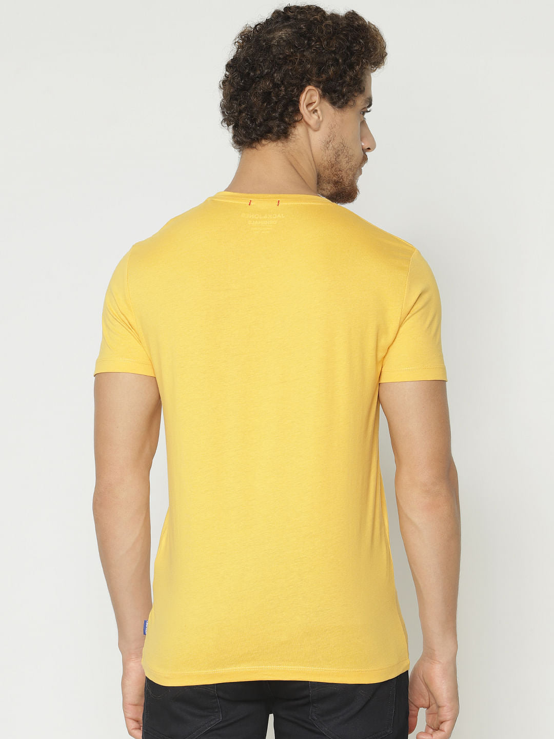 Yellow Graphic Print Crew Neck T-Shirt