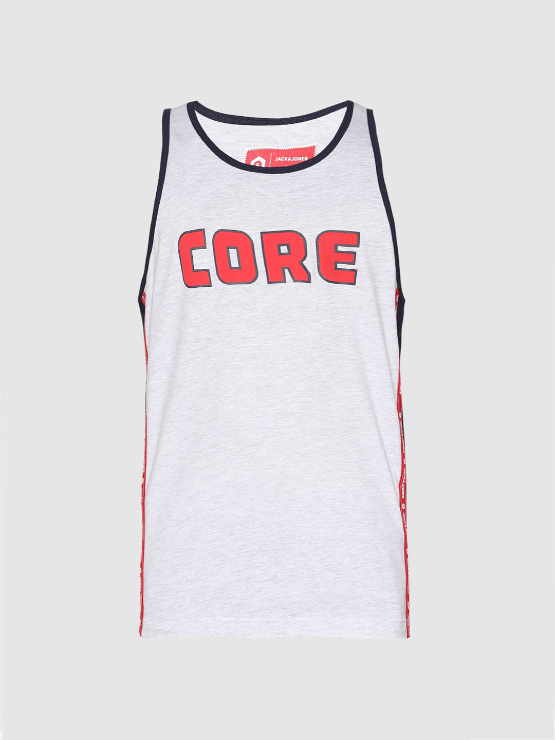 White Text Print Fashion Vest