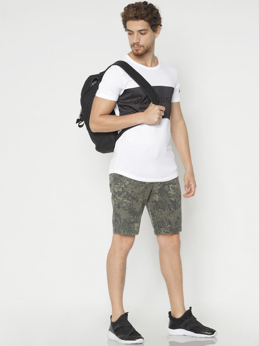 White Graphic Print Crew Neck T-Shirt