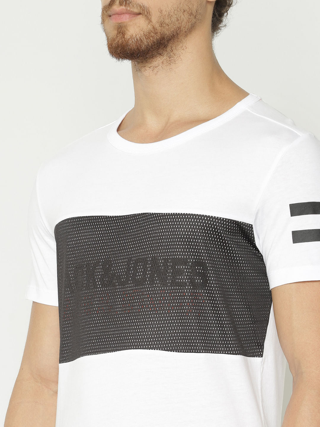 White Graphic Print Crew Neck T-Shirt