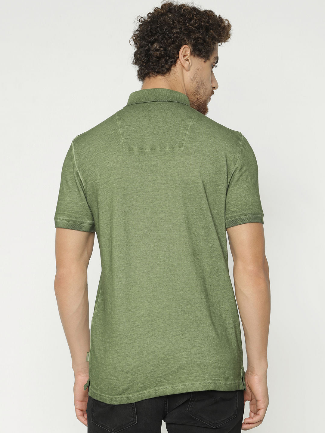 Green Polo Neck T-Shirt