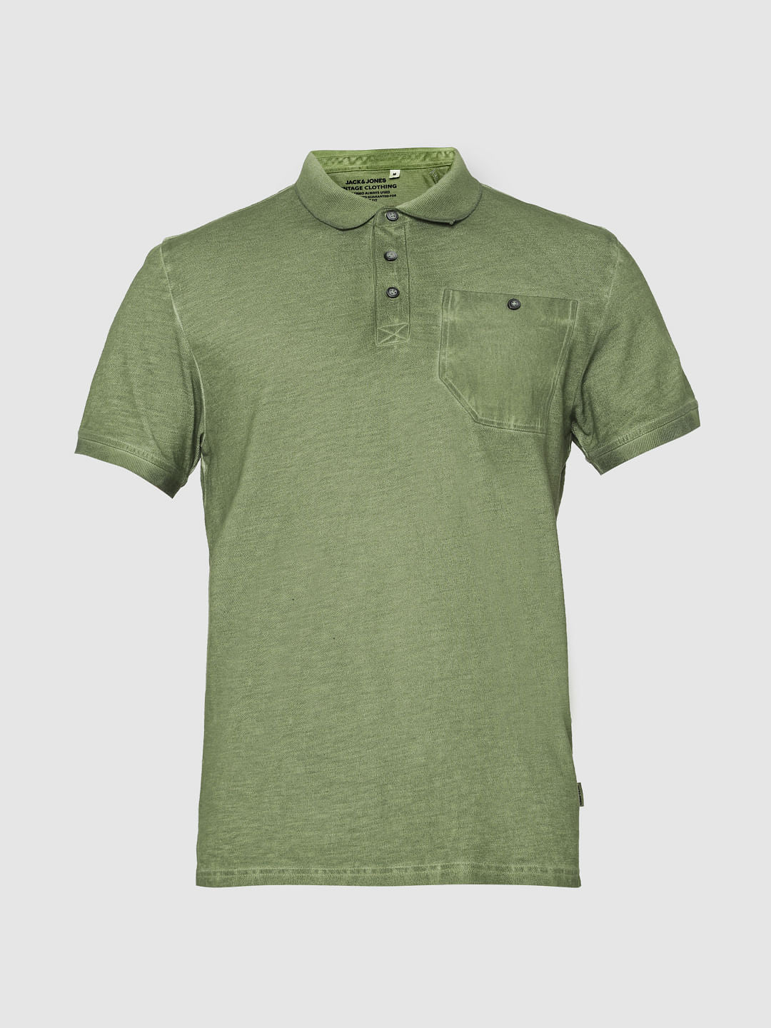 Green Polo Neck T-Shirt