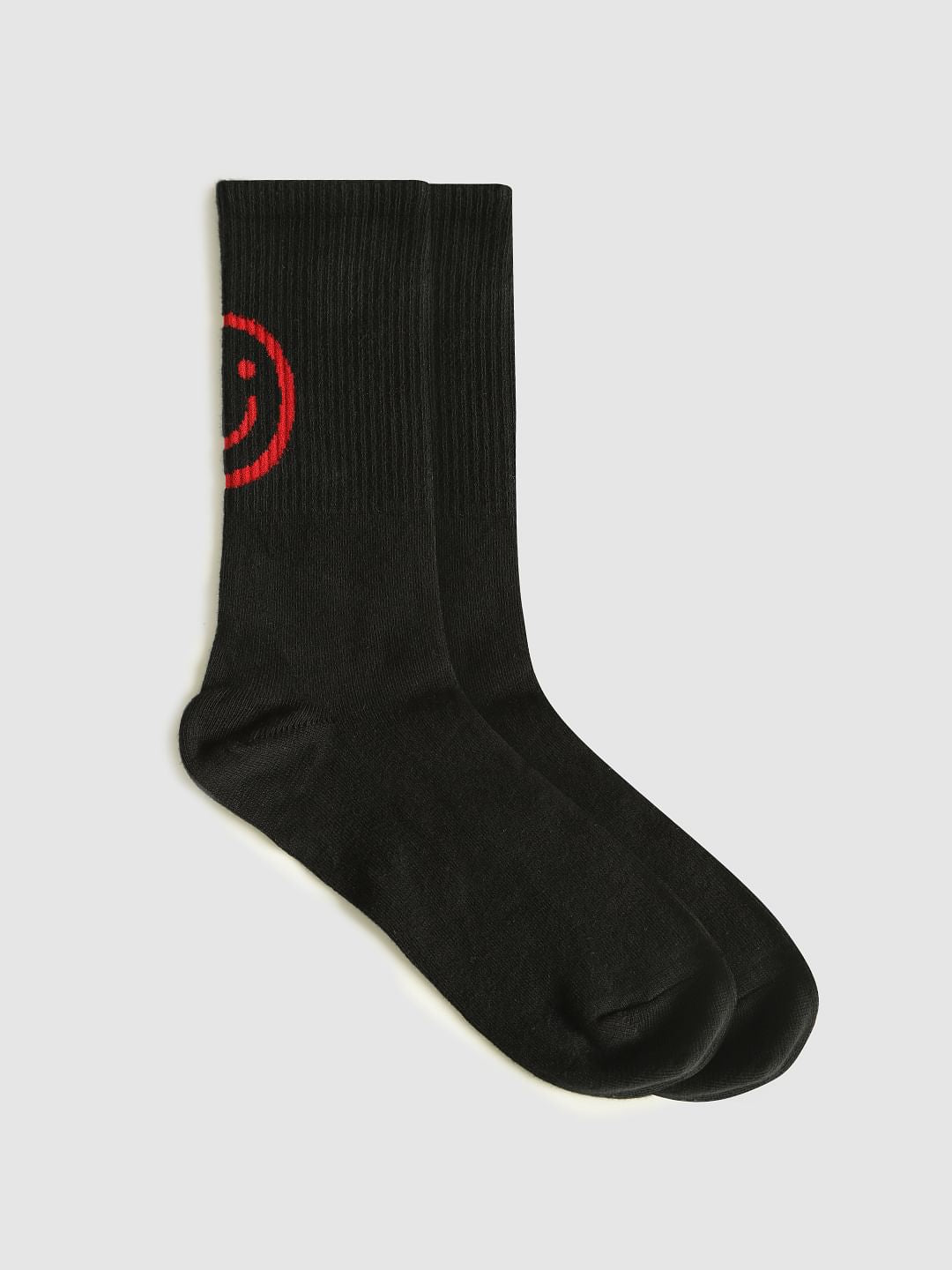 Pack Of Three Mid Calf Length Socks - White, Black, White & Black
