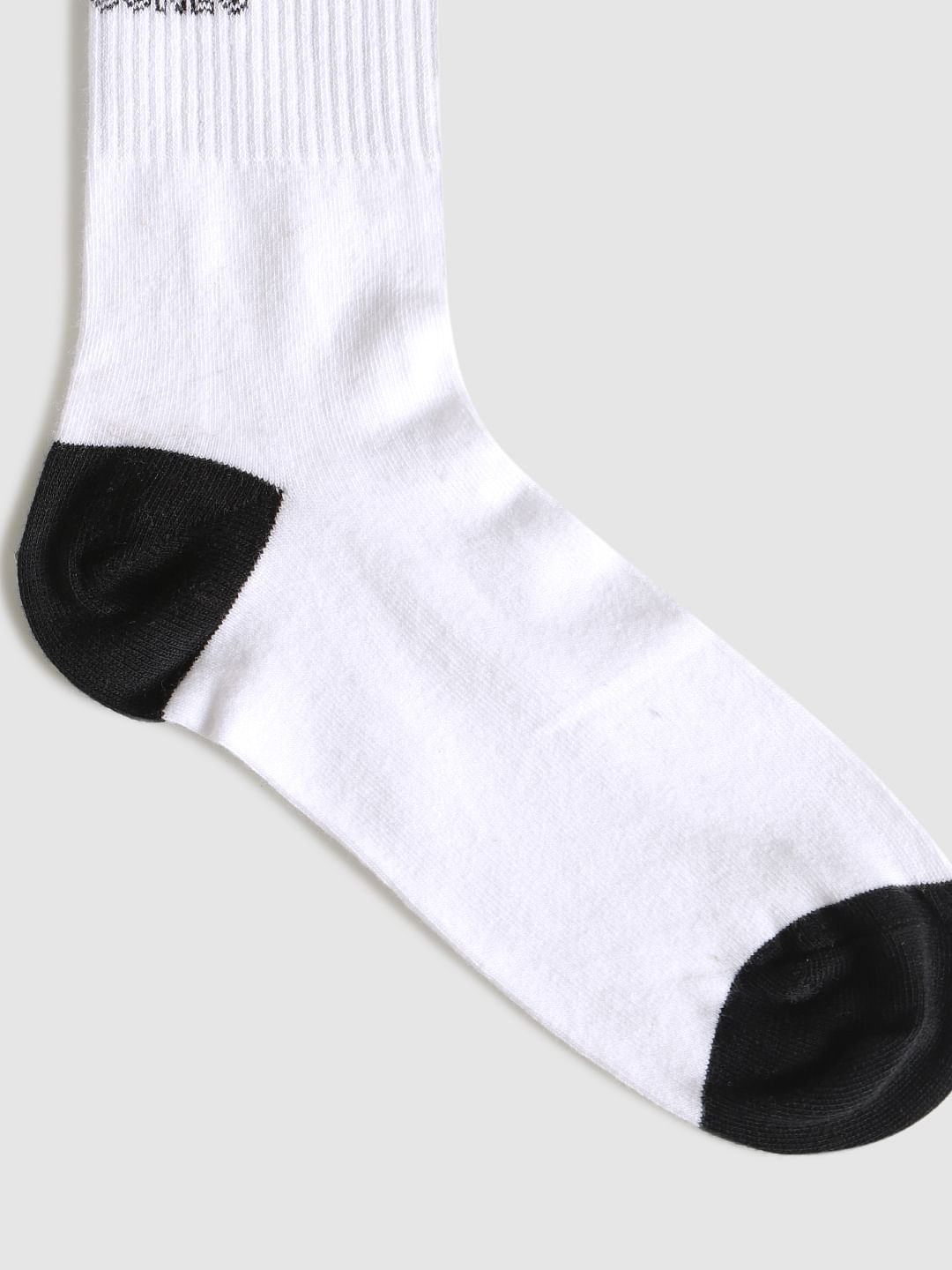 Pack Of Three Mid Calf Length Socks - White, Black, White & Black