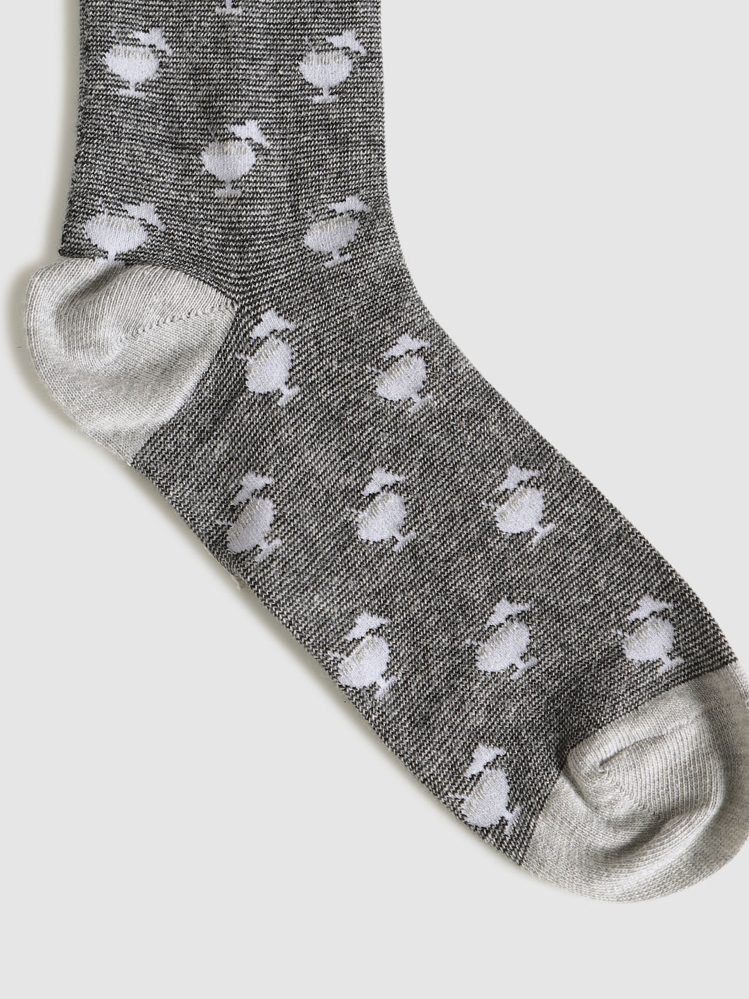 Pack Of Three Printed Mid Calf Length Socks
