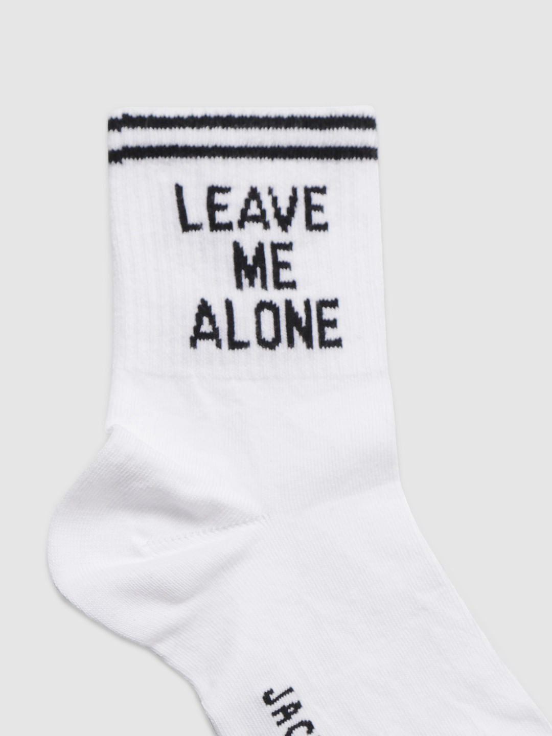 White Planet Graphic Print Mid Calf Length Socks