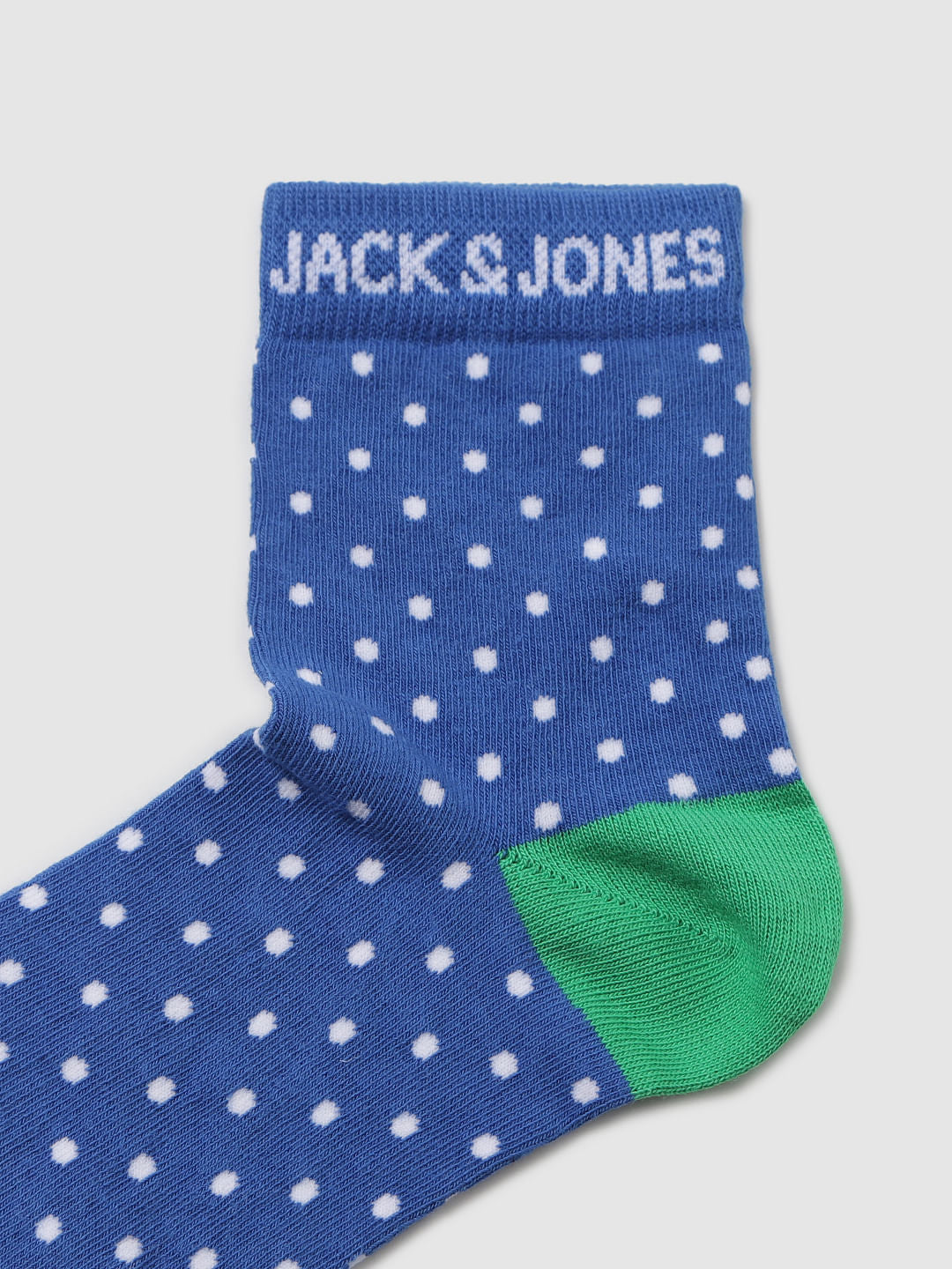 Blue All Over Polka Dot Print Mid Calf Length Socks